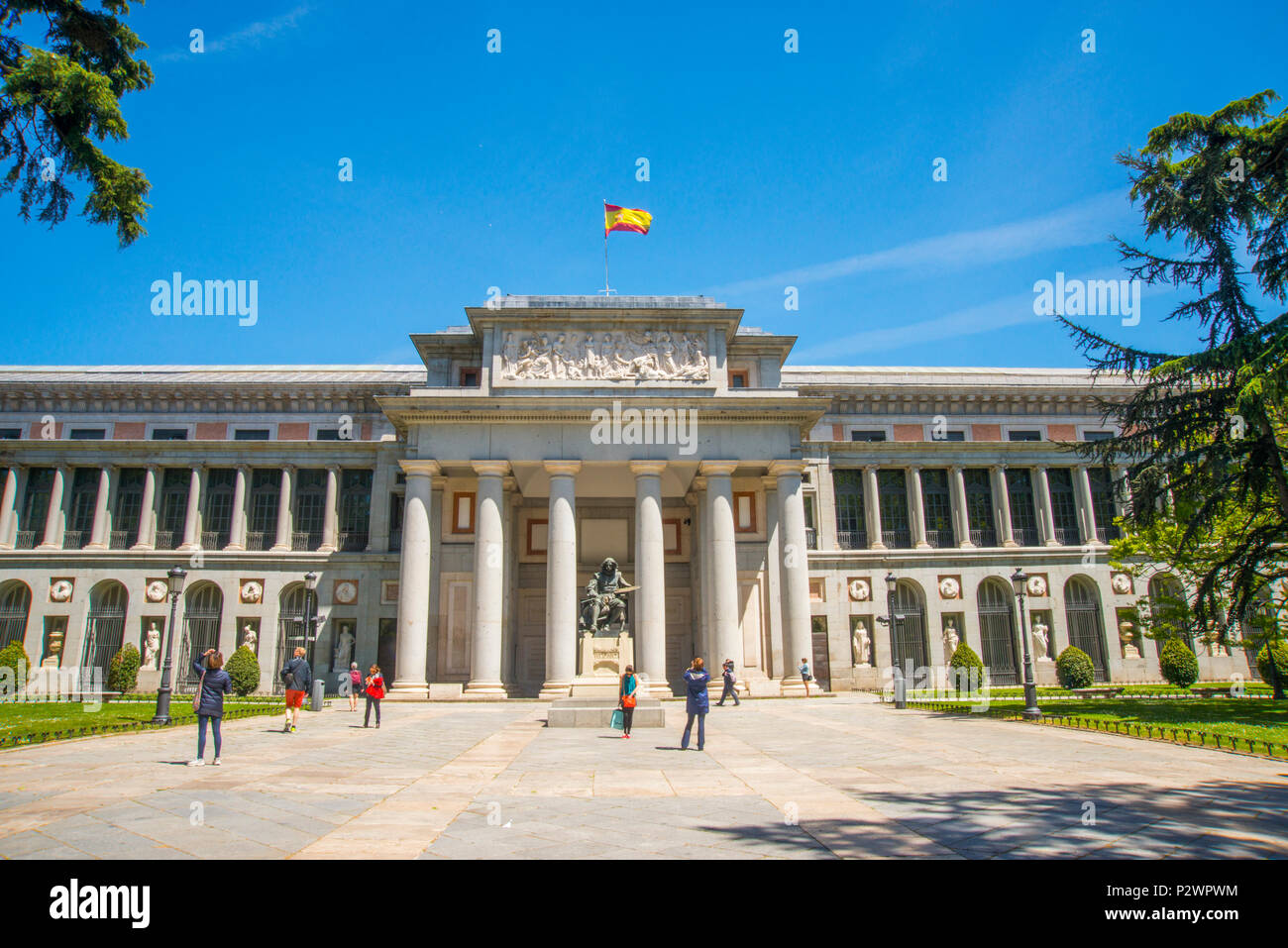 Hauptfassade des Prado Museums. Madrid, Spanien. Stockfoto Hauptfassade des Prado Museums. Madrid, Spanien. Stockfoto