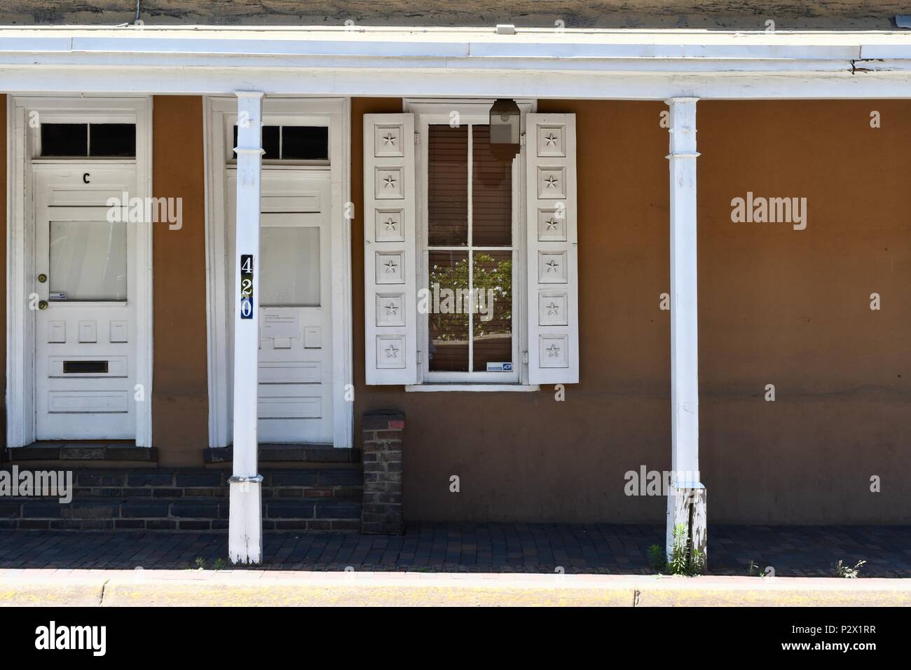 Haustüren in Santa Fe Stockfoto