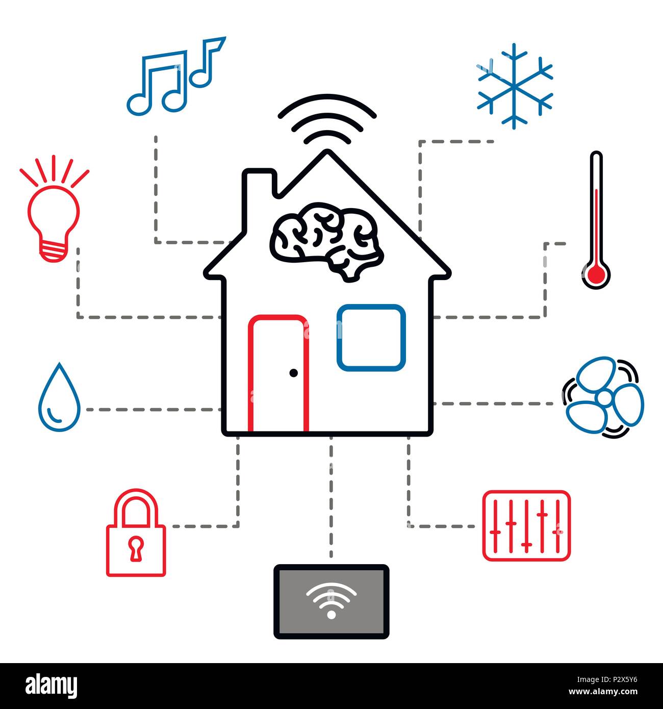 Konzept des Smart House. Vector Illustration Stock Vektor
