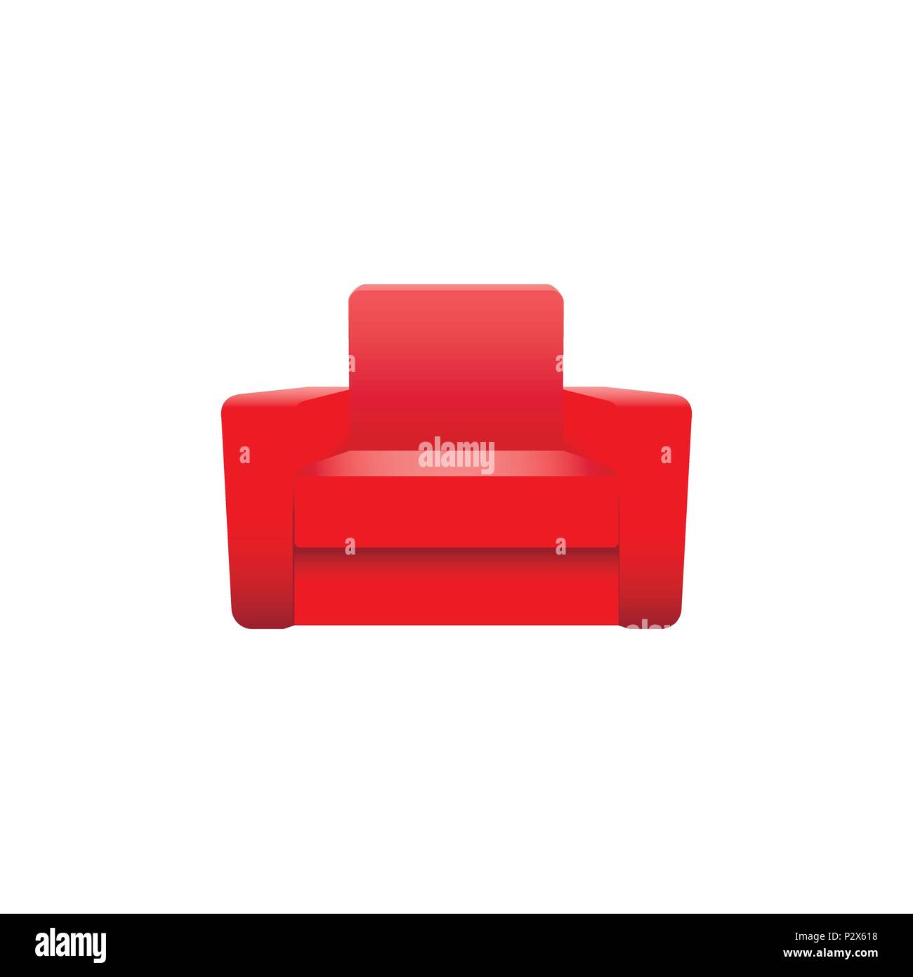 Vektor Sessel auf weißem Hintergrund Stock Vektor