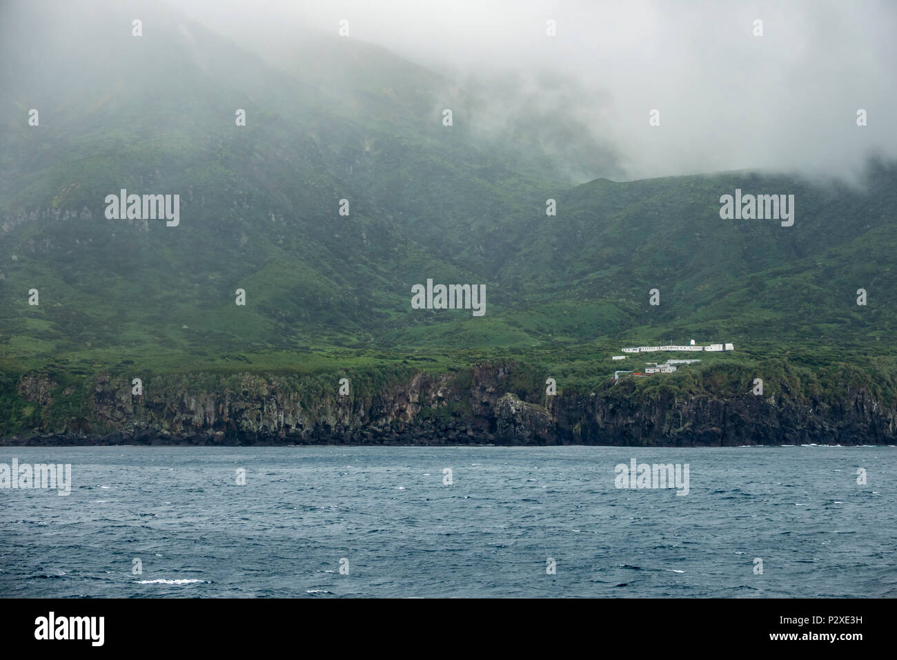 Die Südafrikanische bemannte Wetterstation auf Gough Island, Tristan da Cunha Archipel, South Atlantic Ocean Stockfoto