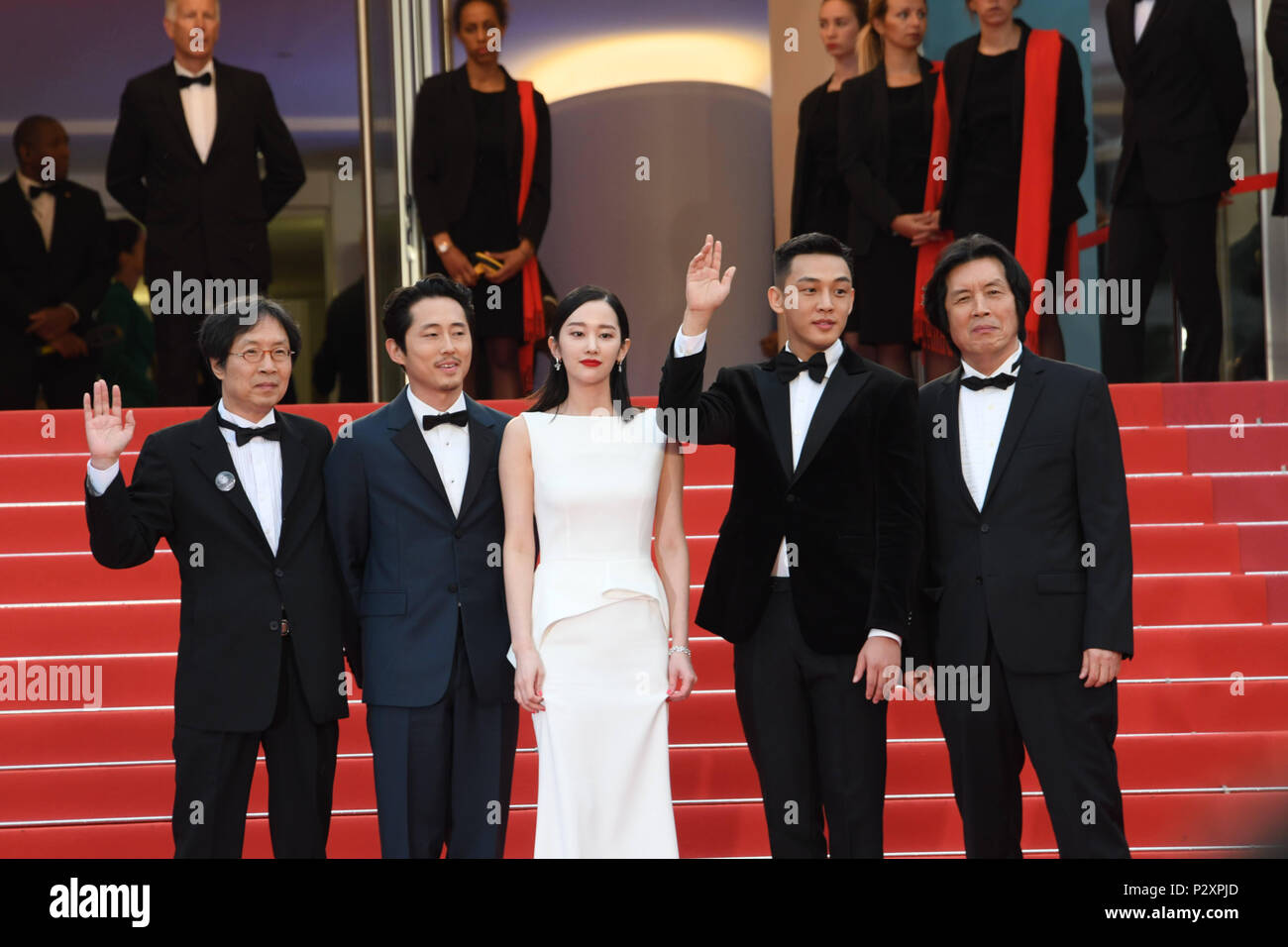 71St jährlichen Filmfestspiele von Cannes - Brennen - Premiere mit: Steven Yeun, Jong-seo Jeon, Ah-in Yoo, Chang-dong Lee Wo: Cannes, Frankreich Wann: 16. Mai 2018 Credit: WENN.com Stockfoto