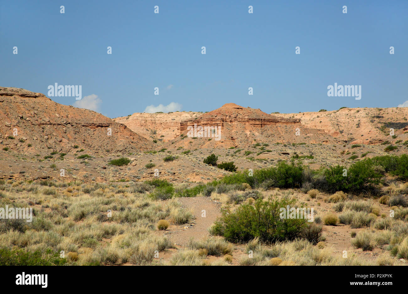 Sandstein Berglandschaft in Central New Jersey in der Nähe von Socorro. Stockfoto