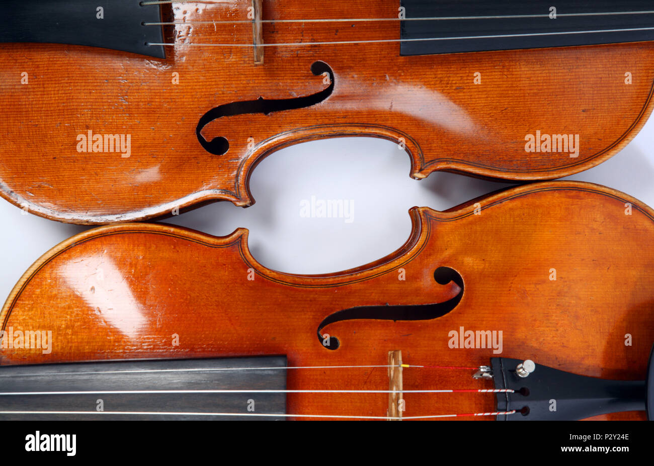 Generisch, Nahaufnahme der Violinen und Teile von Geigen-F-Löcher