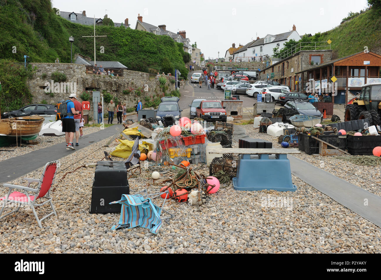 Bier Strand in Devon, England Stockfoto