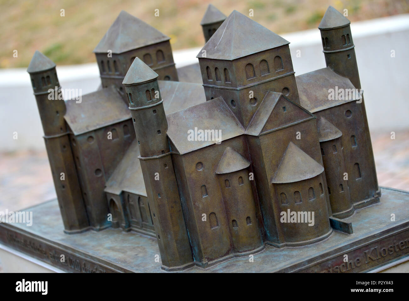 Hildesheim, Deutschland, Modell der Michaeliskirche Stockfoto
