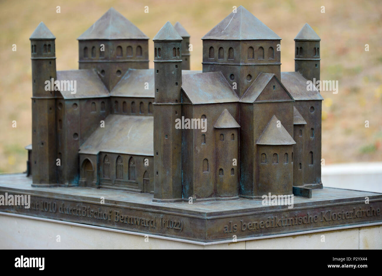 Hildesheim, Deutschland, Modell der Michaeliskirche Stockfoto