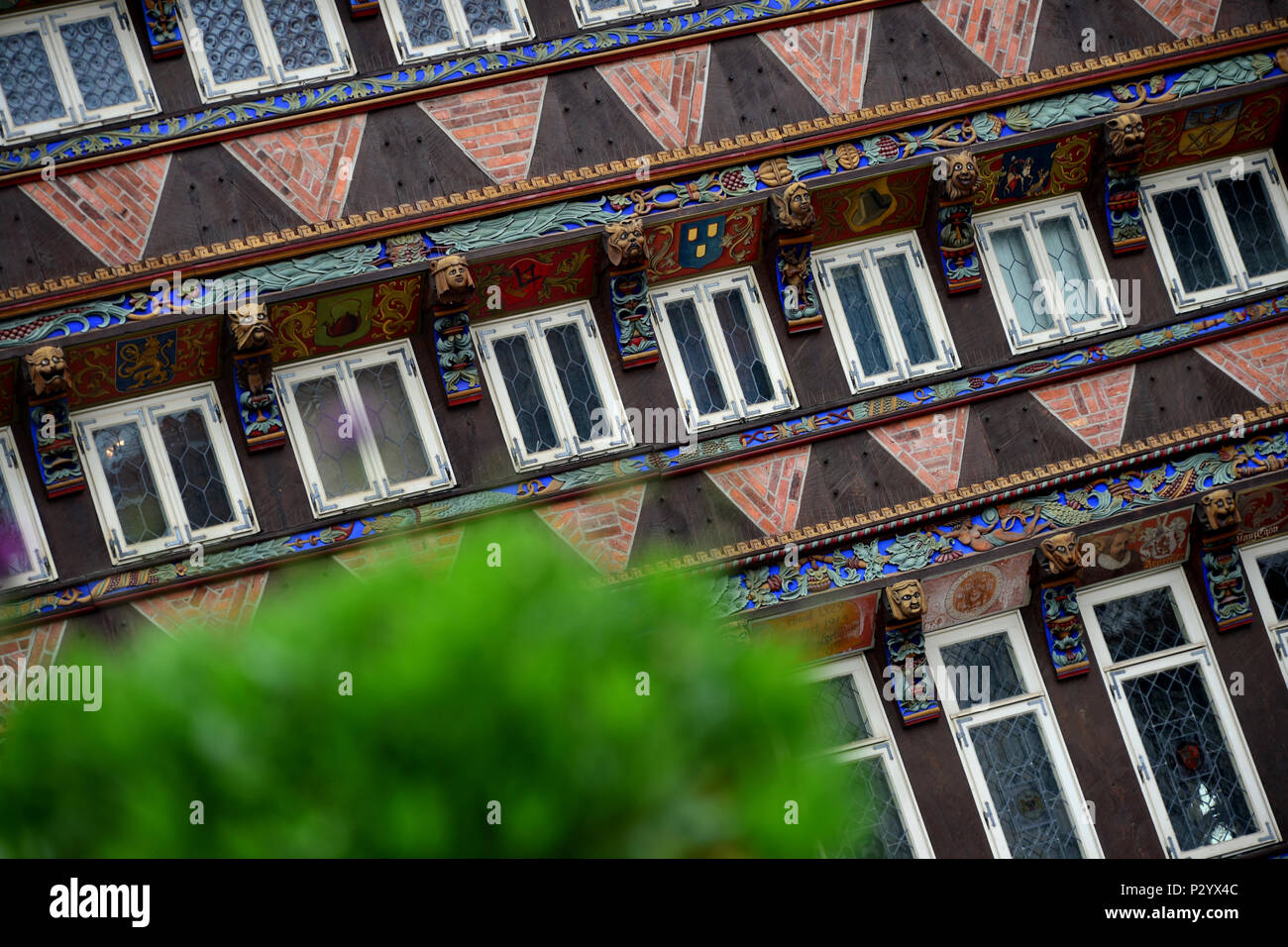 Hildesheim, Deutschland, Detail der Knochenhaueramtshaus Stockfoto