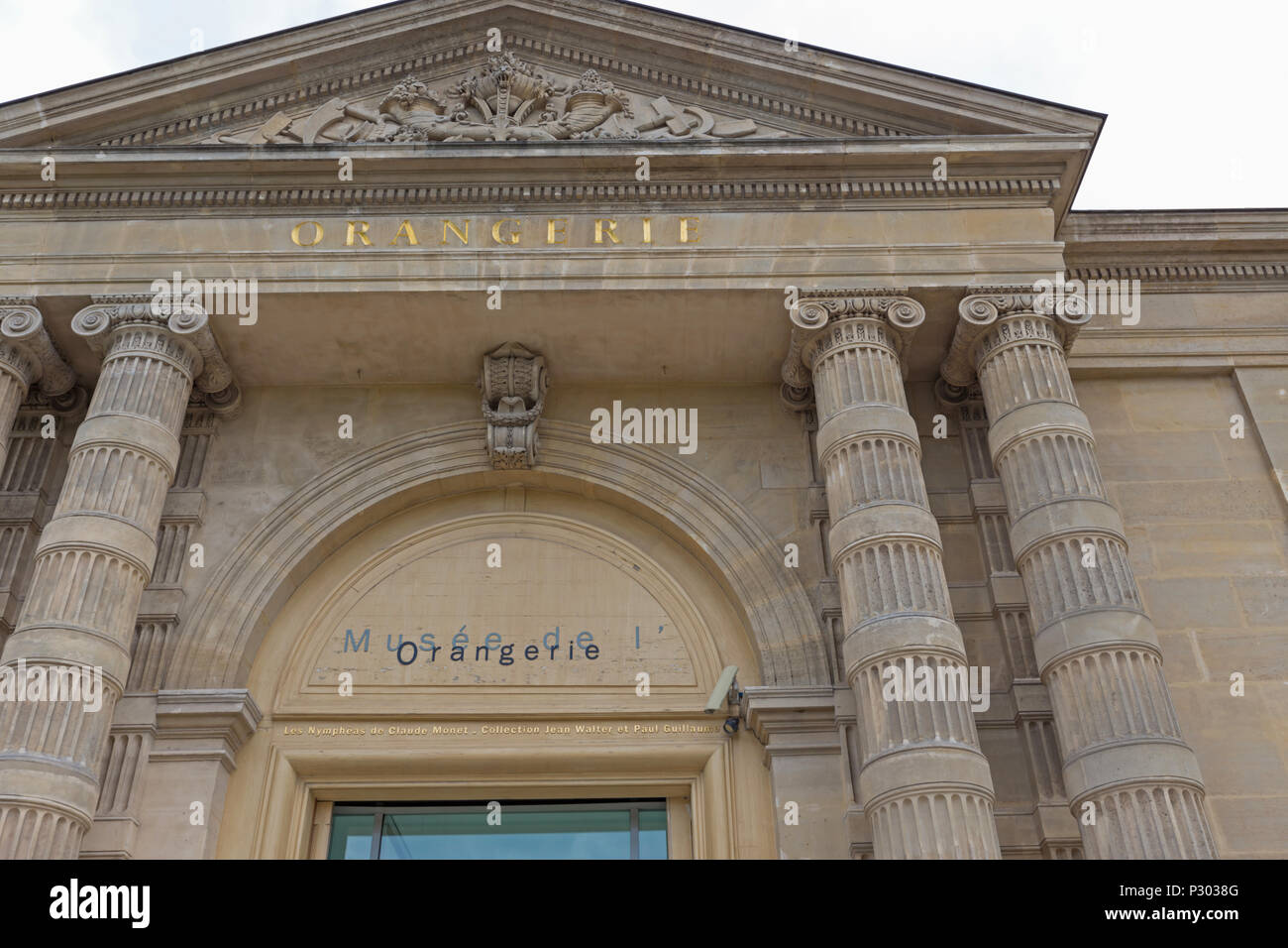 Das Musée de l'Orangerie in Paris, Frankreich Stockfoto