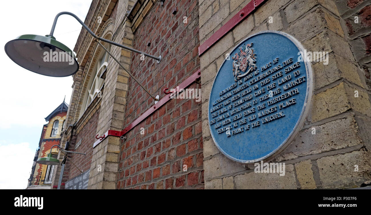 Altrincham erfolgreichen Retail Town Market (ähnlich Borough Market), Trafford Rat, Greater Manchester, North West England, Großbritannien Stockfoto
