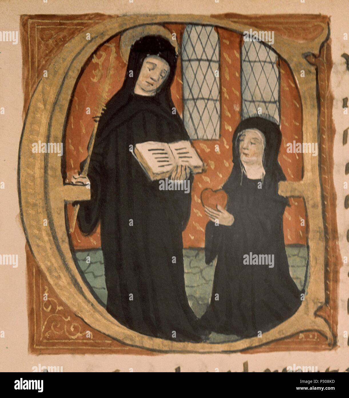 MANUSCRITO - LA OFRENDA DEL CORAZON. Stockfoto