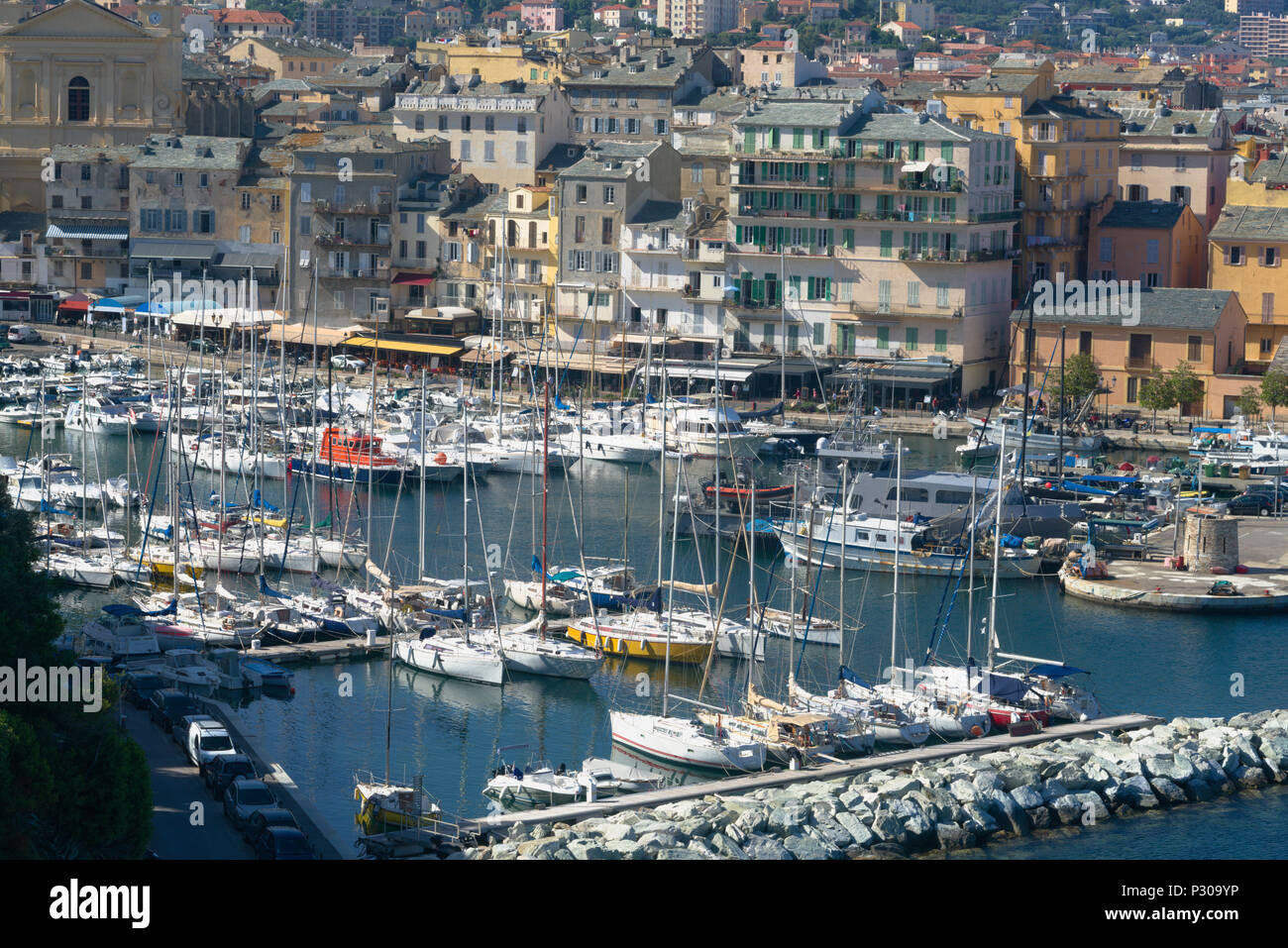 Ansicht der halten Arbor von Bastia Stockfoto