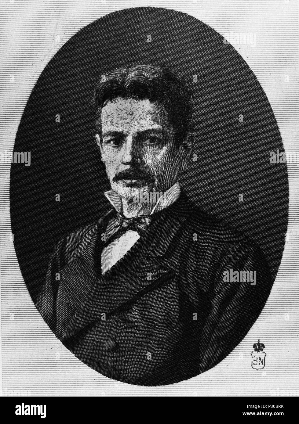 RETRATO DE FRANCISCO NAVARRO VILLOSLADA (1818-1895). Lage: Biblioteca Nacional - COLECCION, MADRID, SPANIEN. Stockfoto