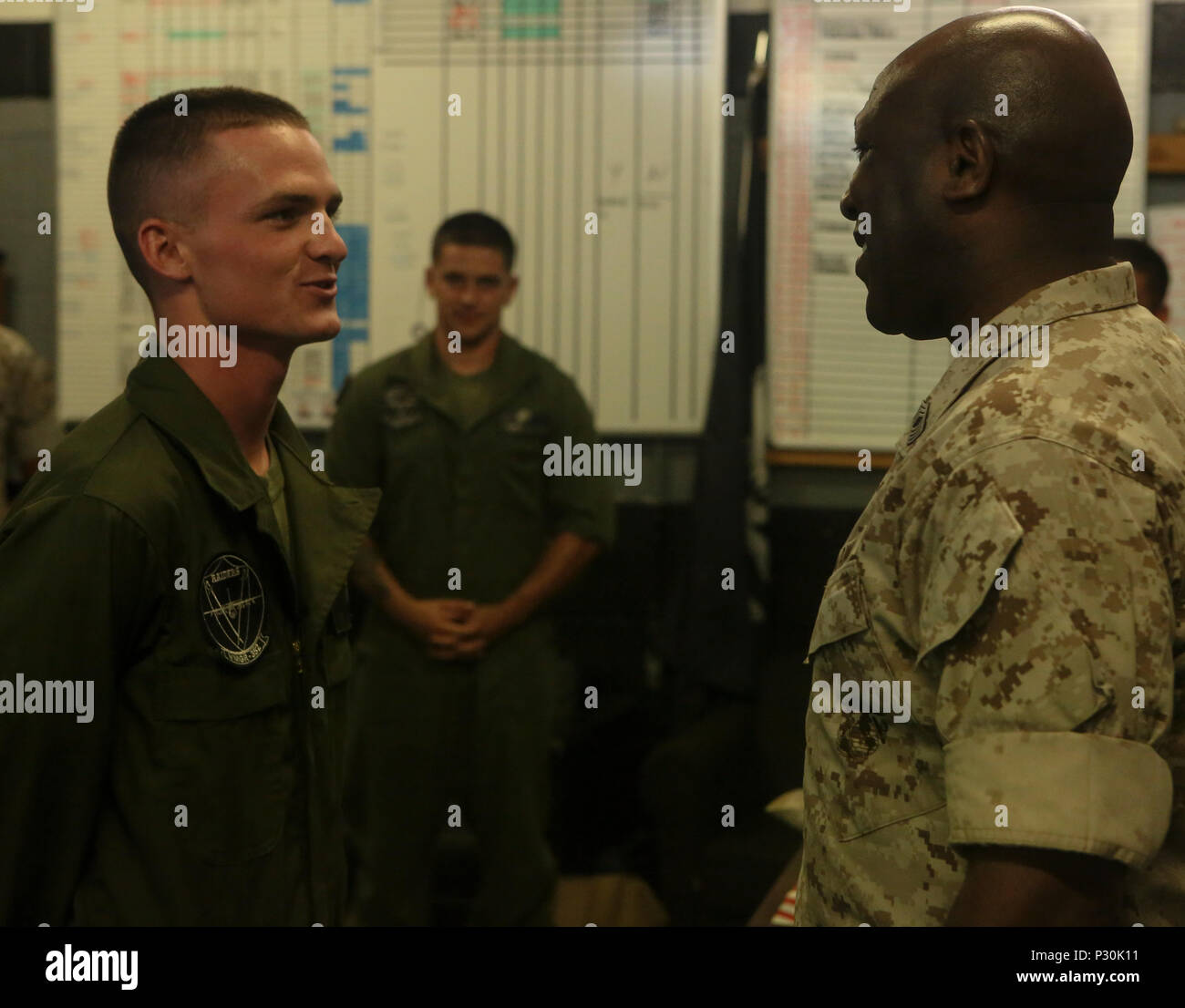 Ron Green First Command Sgt. Maj. Ronald Green, Sergeant Major des Marine Corps, besuchte ...