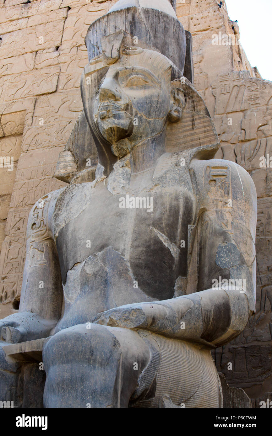 Pharao Statue Karnak Tempel 1. Stockfoto