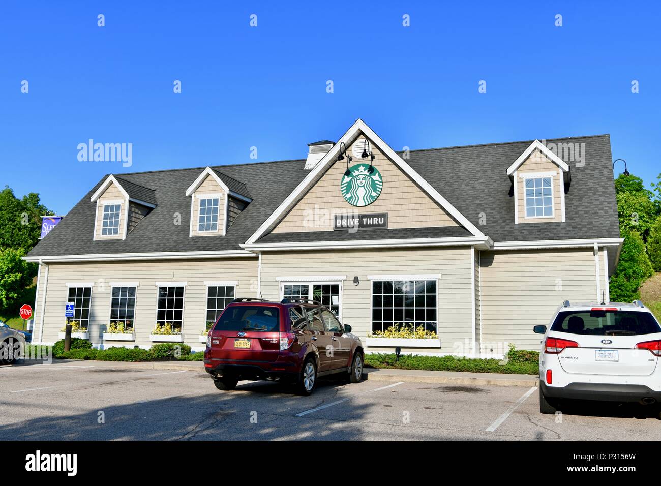 Starbucks Coffee Store Exterieur Stockfoto
