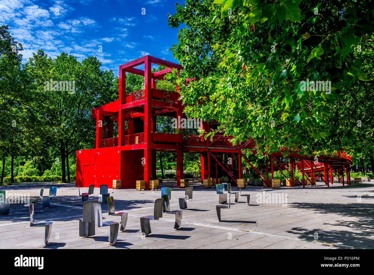 Parc de la Villette in Paris, Frankreich Stockfoto