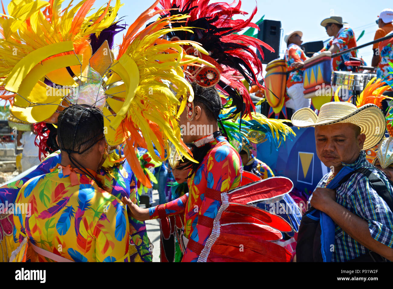 Schlacht von Blumen, Barranquilla Karneval. Stockfoto