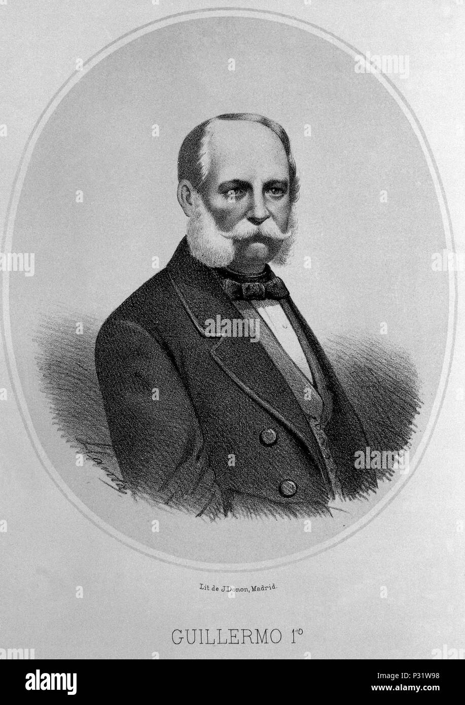 GUILLERMO ICH REY DE PREUSSEN Y EMPERADOR DE ALEMANIA 1797-1888. Autor: Julio Donon (19.). Lage: Biblioteca Nacional - COLECCION, MADRID, SPANIEN. Stockfoto