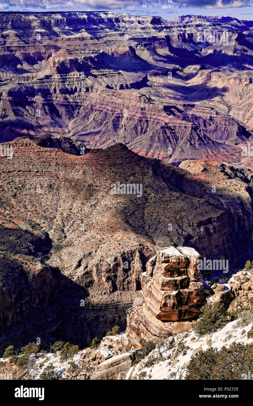 Der Grand Canyon von der Wüste. Arizona. Stockfoto