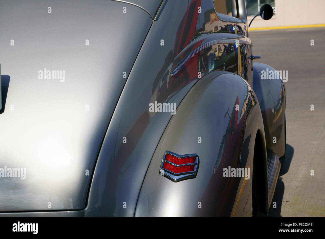 Schönen roten Hot Rod Coupé Stockfoto
