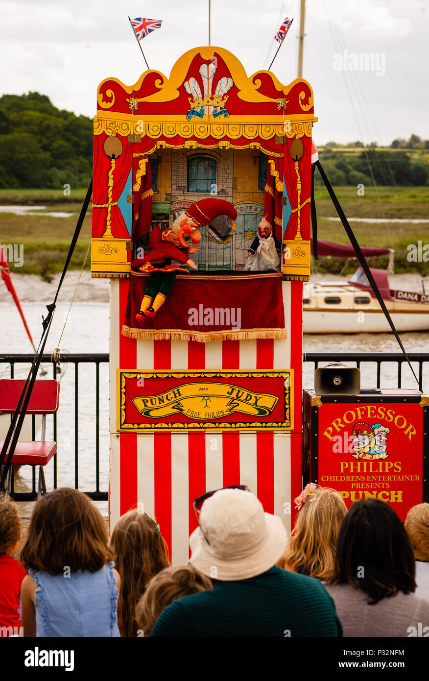 Essex, UK, 16. Juni 2018. Wivenhoe Regatta Credit: Alan Collins/Alamy leben Nachrichten Stockfoto