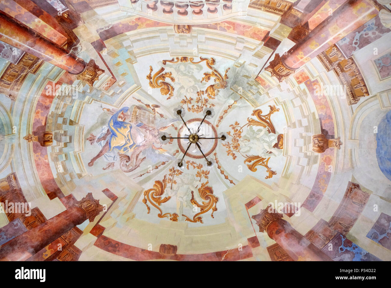 Fresko in der Kapelle des heiligen Georg in Purga Lepoglavska, Kroatien Stockfoto