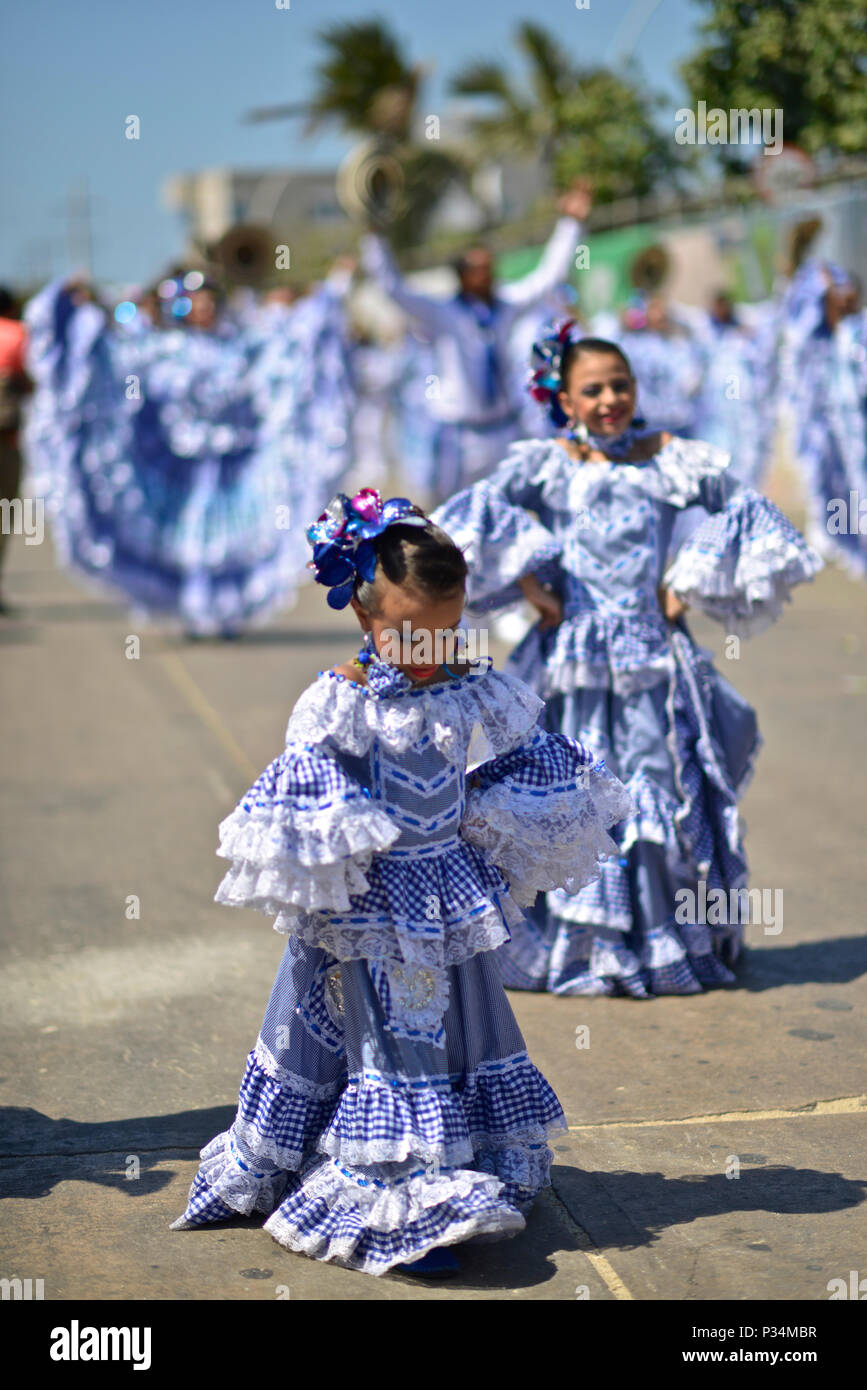 Schlacht von Blumen, Barranquilla Karneval. Stockfoto