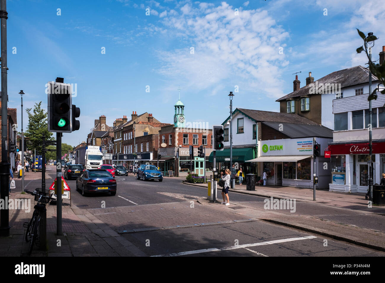 Berkhamsted ist eine kleine historische Stadt in den Chilterns, Hertfordshire, England, UK. Stockfoto