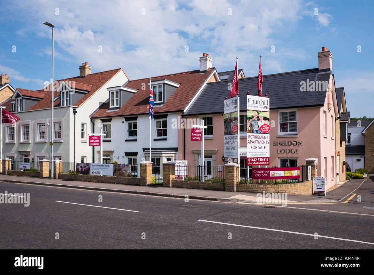 Berkhamsted ist eine kleine historische Stadt in den Chilterns, Hertfordshire, England, UK. Stockfoto