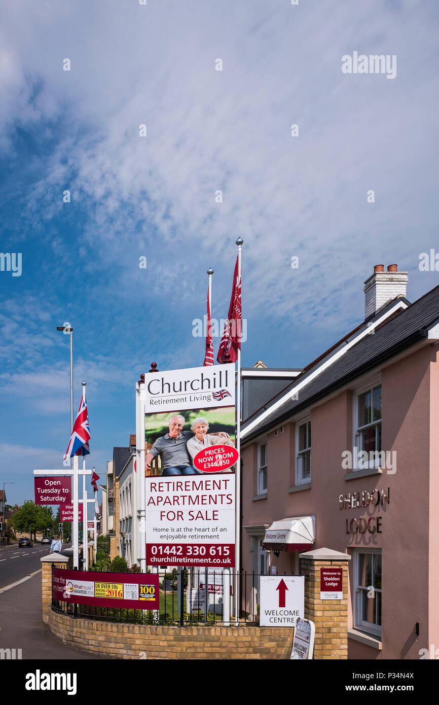 Berkhamsted ist eine kleine historische Stadt in den Chilterns, Hertfordshire, England, UK. Stockfoto