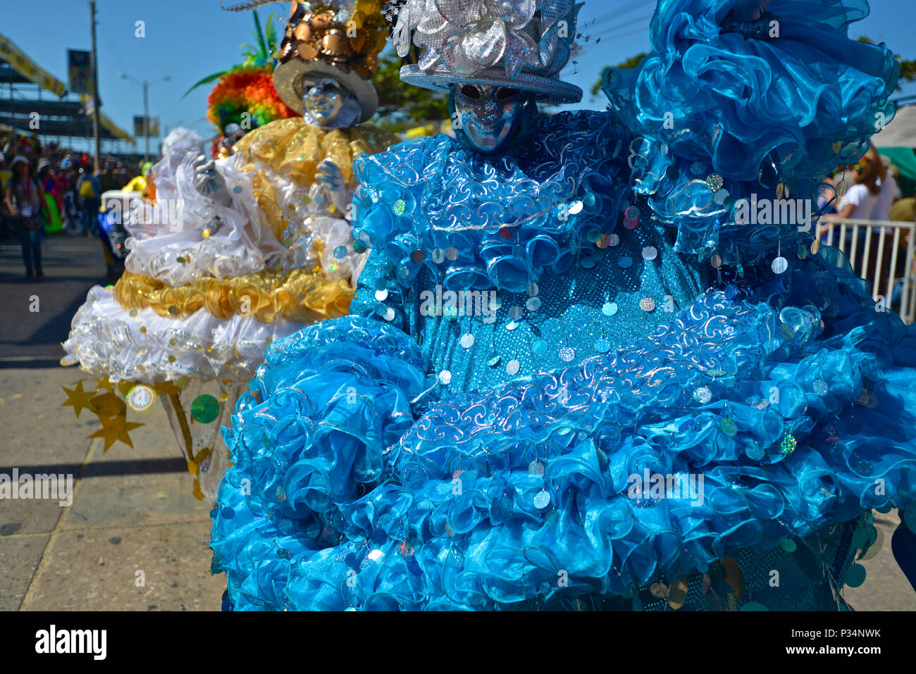 Schlacht von Blumen, Barranquilla Karneval. Stockfoto