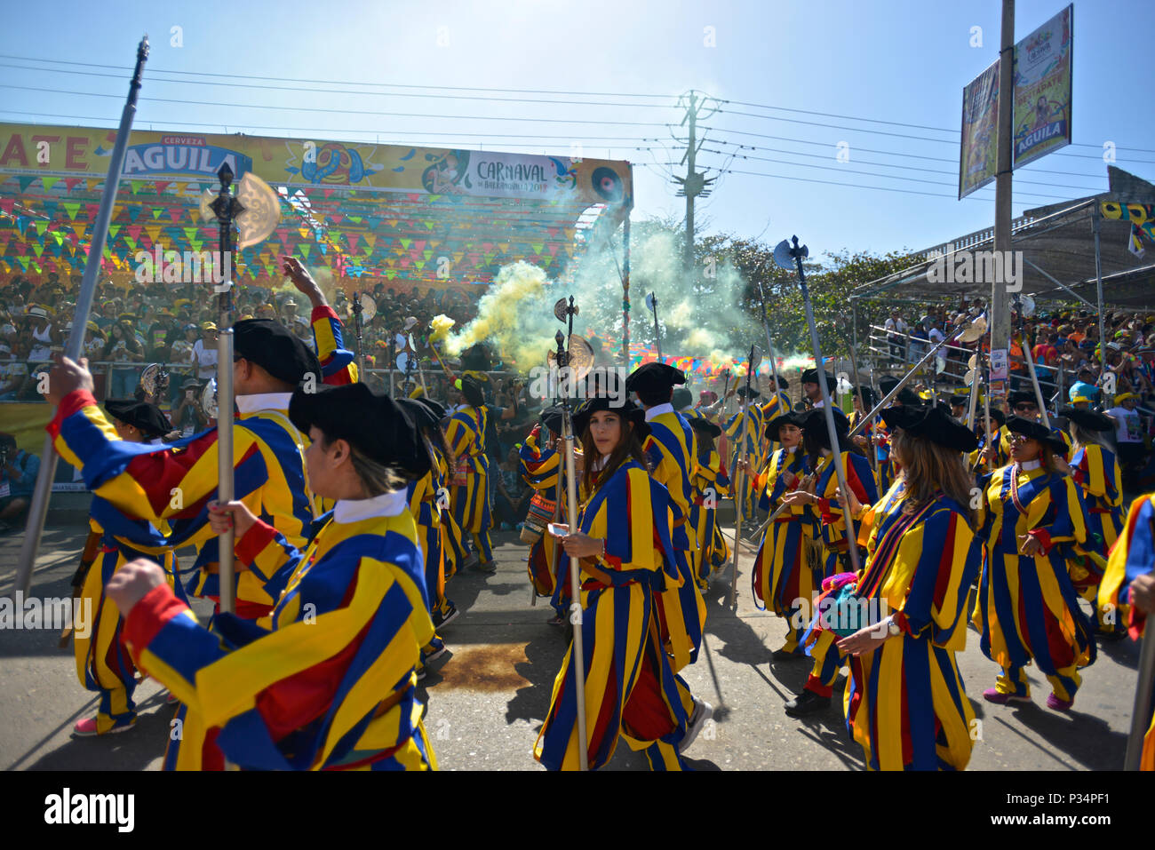 Schlacht von Blumen, Barranquilla Karneval. Stockfoto