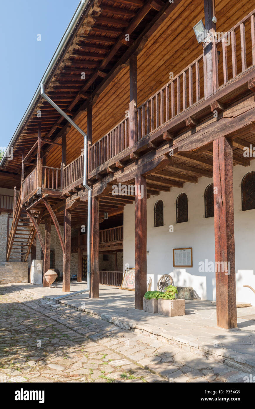 BACHKOVO KLOSTER, Bulgarien - Juni 7, 2018: Das Bachkovo Kloster ist ein wichtiges Denkmal der christlichen Architektur und eine der größten und Olde Stockfoto