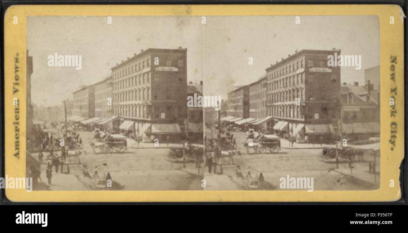 . Canal Street & Bowery, N.Y.: 1860-1925. Abdeckung: 1860-1925. Digitale Element veröffentlicht 8-31 2005; 2-11-2009 aktualisiert. 52 Canal Street & Amp; Bowery, N.Y, von Robert N. Dennis Sammlung von stereoskopische Ansichten Stockfoto
