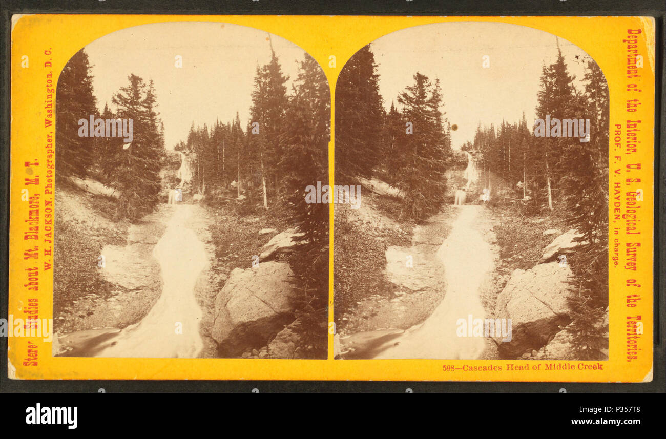55 Kaskaden, Leiter des Nahen Creek, von Jackson, William Henry, 1843-1942 Stockfoto