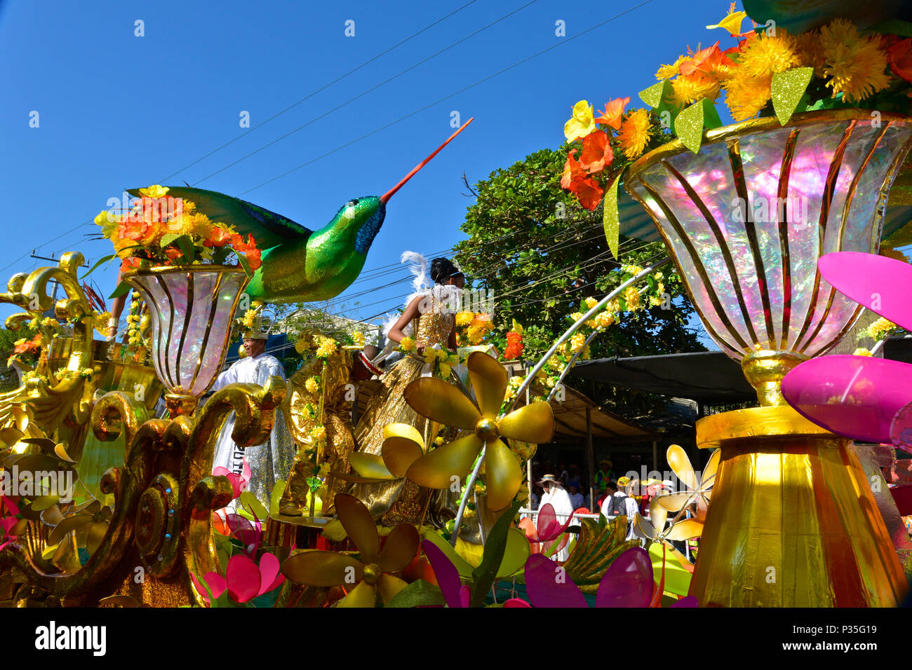 Schlacht von Blumen, Barranquilla Karneval. Stockfoto