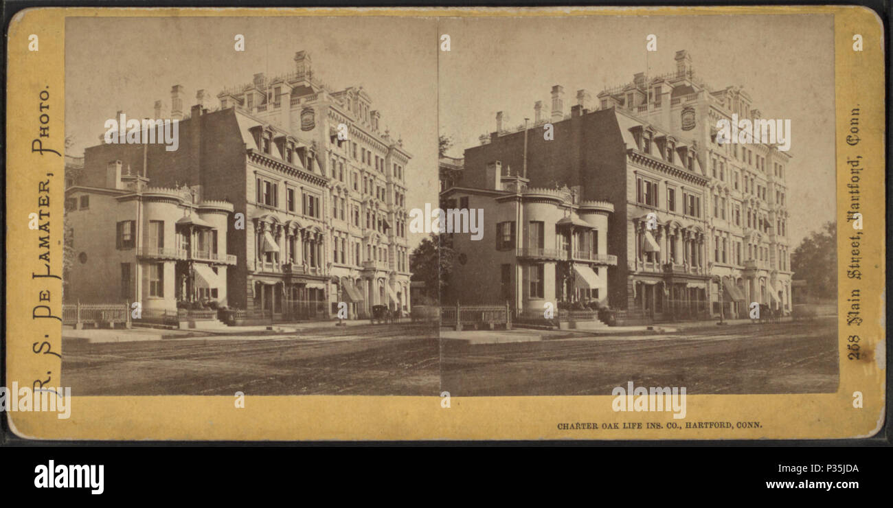 . Charter Oak Life Insurance Company [Gebäude]. Erstellt: Ca. 1875. Abdeckung: 1869?-1880?. Quelle Impressum: Hartford: 1869?-1880?. Digitale Element veröffentlicht 12-1-2005; 2-11-2009 aktualisiert. 62 Charter Oak Life Insurance Company (Gebäude), von R. S. De Lamater Stockfoto