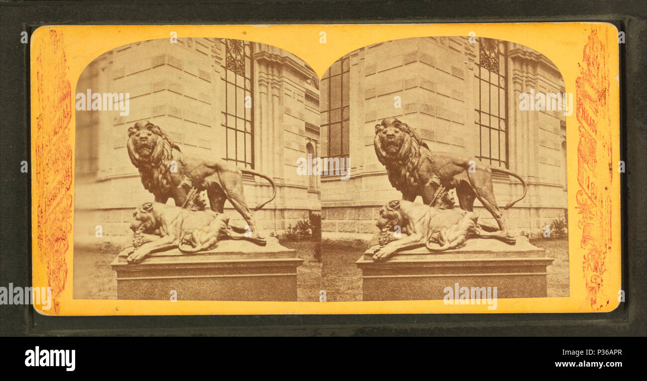 . [Skulptur]' Die sterbende Löwin.". Abdeckung: 1876. Quelle Impressum: 1876.. Digitale Element veröffentlicht 9-15 2005; 2-13-2009 aktualisiert. 8 (Skulptur) "Der sterbende Löwe.", von Robert N. Dennis Sammlung von stereoskopische Ansichten Stockfoto