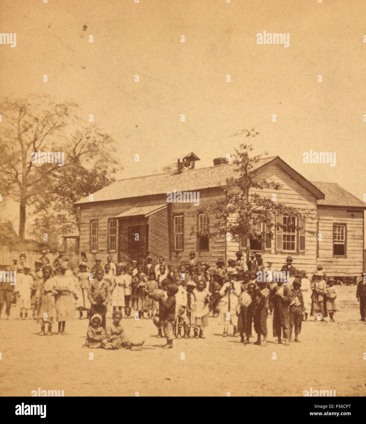 . Farbige Schule. Abdeckung: 1870?-1885?. Quelle Impressum: Aiken, S.C.: J.A.Palmer, 1870?-1885?. Digitale Element veröffentlicht 3-9 2006; 2-13-2009 aktualisiert. 71 farbige Schule, von J. A. Palmer Stockfoto