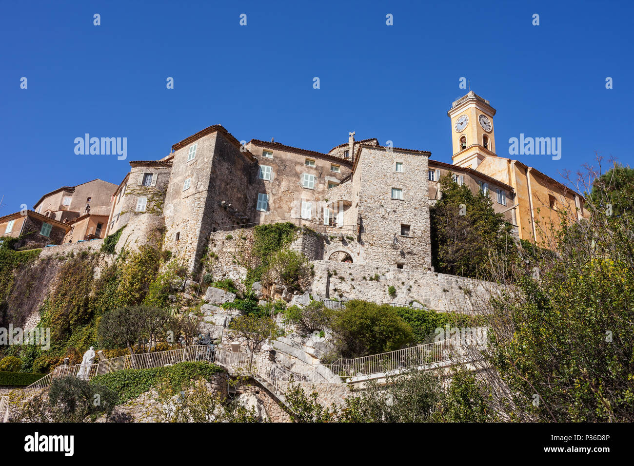 Frankreich, Côte d'Azur, mittelalterlichen Eze am Berg. Stockfoto