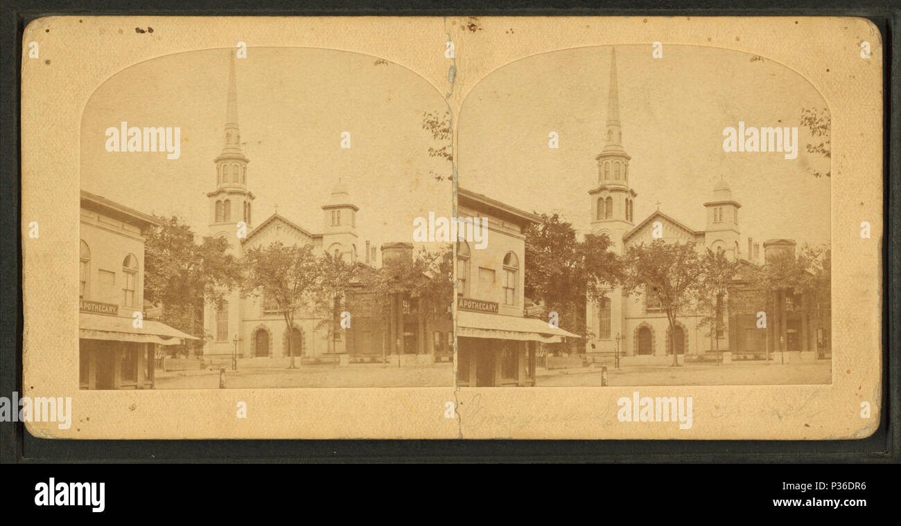 . Kongress Square Church. Abdeckung: 1865?-1883?. Digitale Element veröffentlicht 7-28 2005; 2-12-2009 aktualisiert. 74 Kongress Square Church, von Robert N. Dennis Sammlung von stereoskopische Ansichten Stockfoto