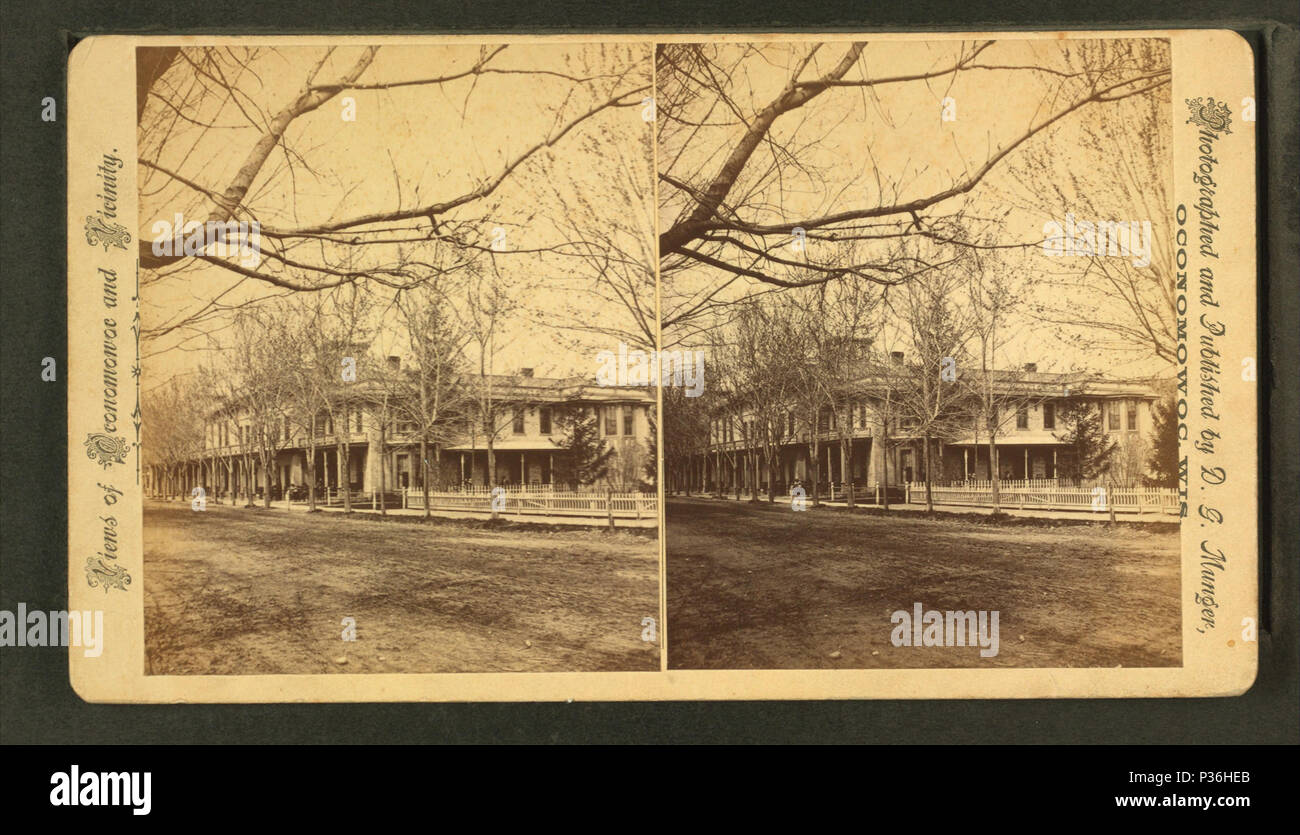 . Draper Hall. Alternative Titel: Blick auf Oconomovoc und Umgebung. Abdeckung: 1865?-1885?. Digitale Element veröffentlicht 1-28 2006; 4-23-2009 aktualisiert. 83 Deaper Hall, von D.G. Munger Stockfoto