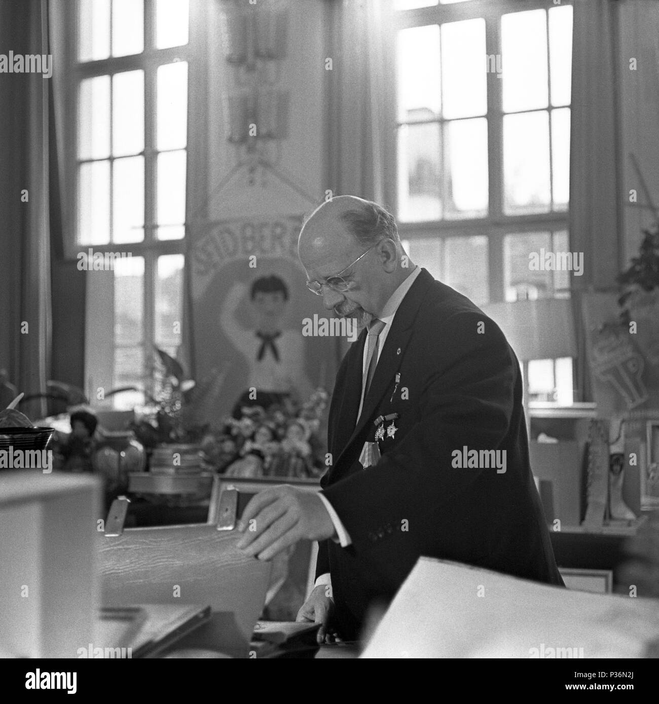 Berlin, DDR, Walter Ulbricht, Vorsitzender des Staatsrats der DDR Stockfoto