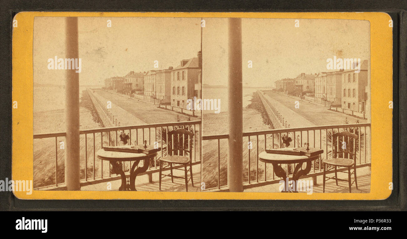90 Osten Batterie (Blick nach Süden), Charleston, S. C, von Robert N. Dennis Sammlung von stereoskopische Ansichten Stockfoto