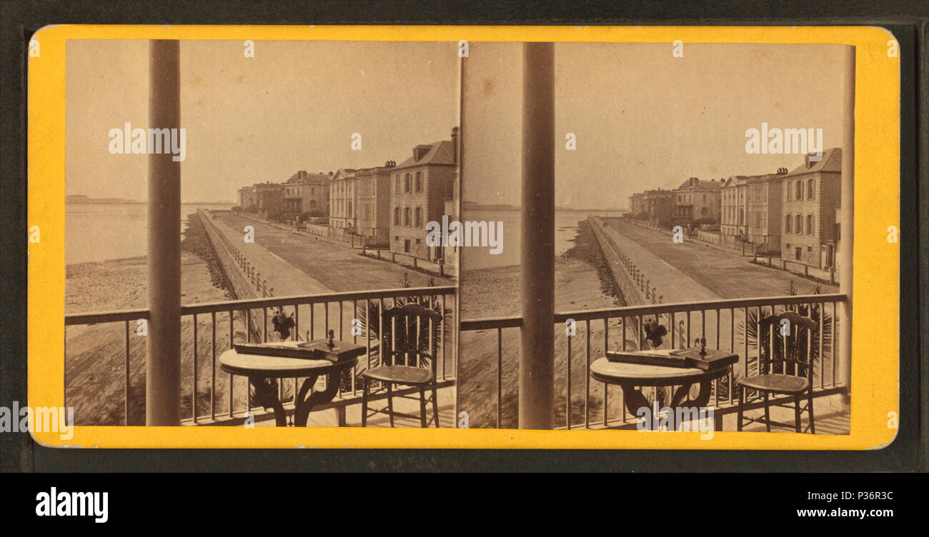 90 Batterien, Blick nach Süden, Charleston, S. C, von Robert N. Dennis Sammlung von stereoskopische Ansichten Stockfoto