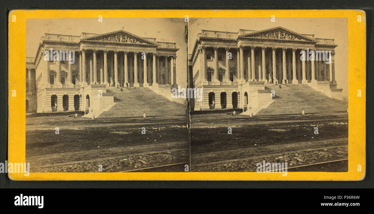 . Östlich vor den Senat Haus, U.S. Capitol. Alternative Titel: Blick auf die Stadt in Washington, D.C., Nr. 6489. Erstellt: 1860-1880. Abdeckung: 1860-1880. Quelle Impressum: 1860?-1880?. Digitale Element veröffentlicht 1-25 2006; 2-13-2009 aktualisiert. 90 östlich vor den Senat Haus, Kapitol, von E.&amp; HT Anthony (Hart) Stockfoto