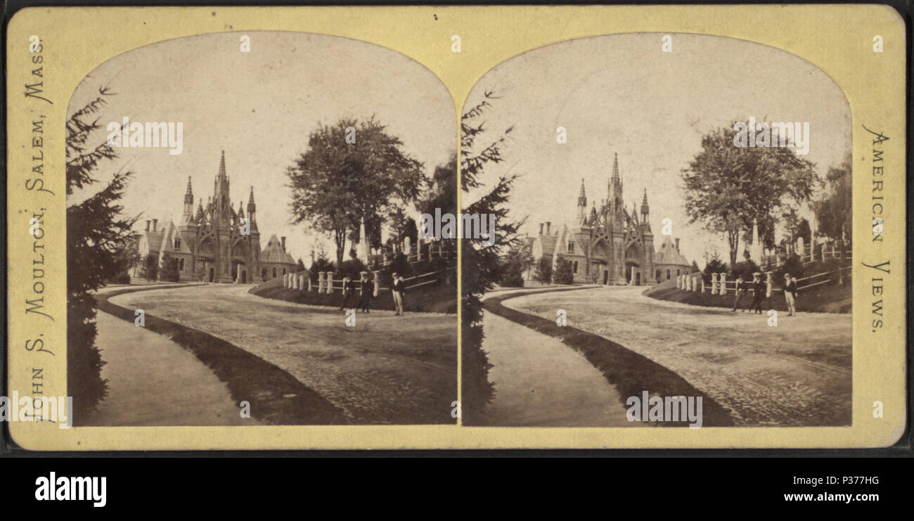 . Eingang Greenwood Cemetery. Alternative Titel: Amerikanische Ansichten. Erstellt: Ca. 1880. Abdeckung: [1860?-1885?]. Digitale Element veröffentlicht 4-27 2006; Aktualisiert im 6-25 2010. 96 Eingang Greenwood Cemetery, von Molton, John S., b.Ca. 1820 Stockfoto