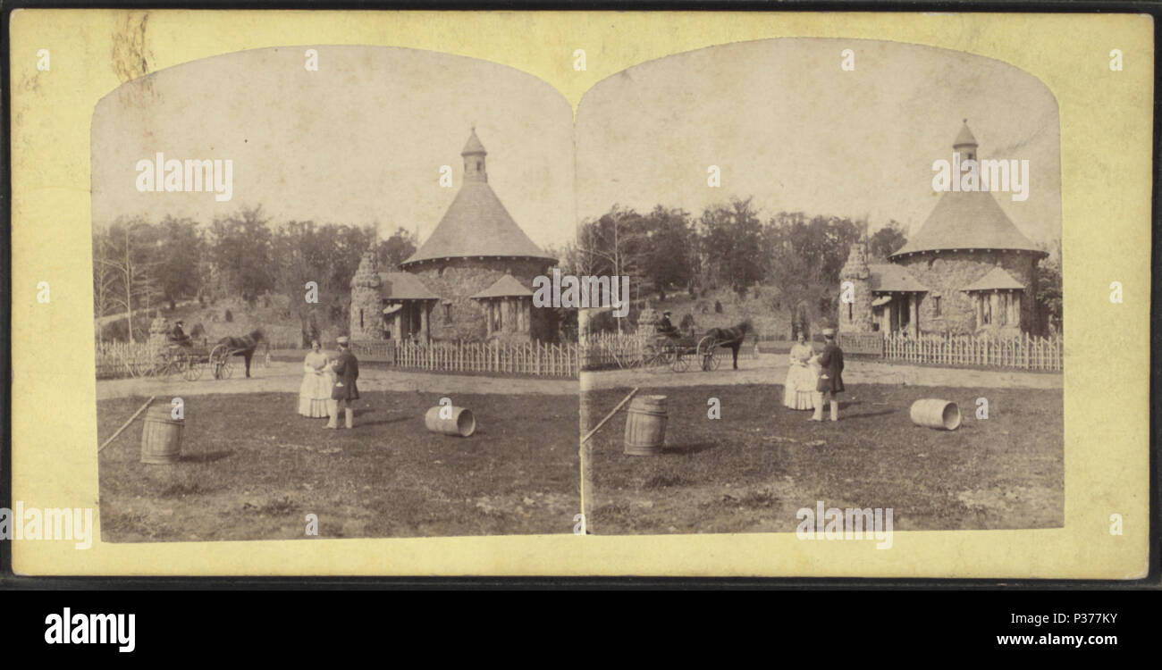 97 Eingang zum Park Llwellyn, Orange, N.J, von Robert N. Dennis Sammlung von stereoskopische Ansichten Stockfoto