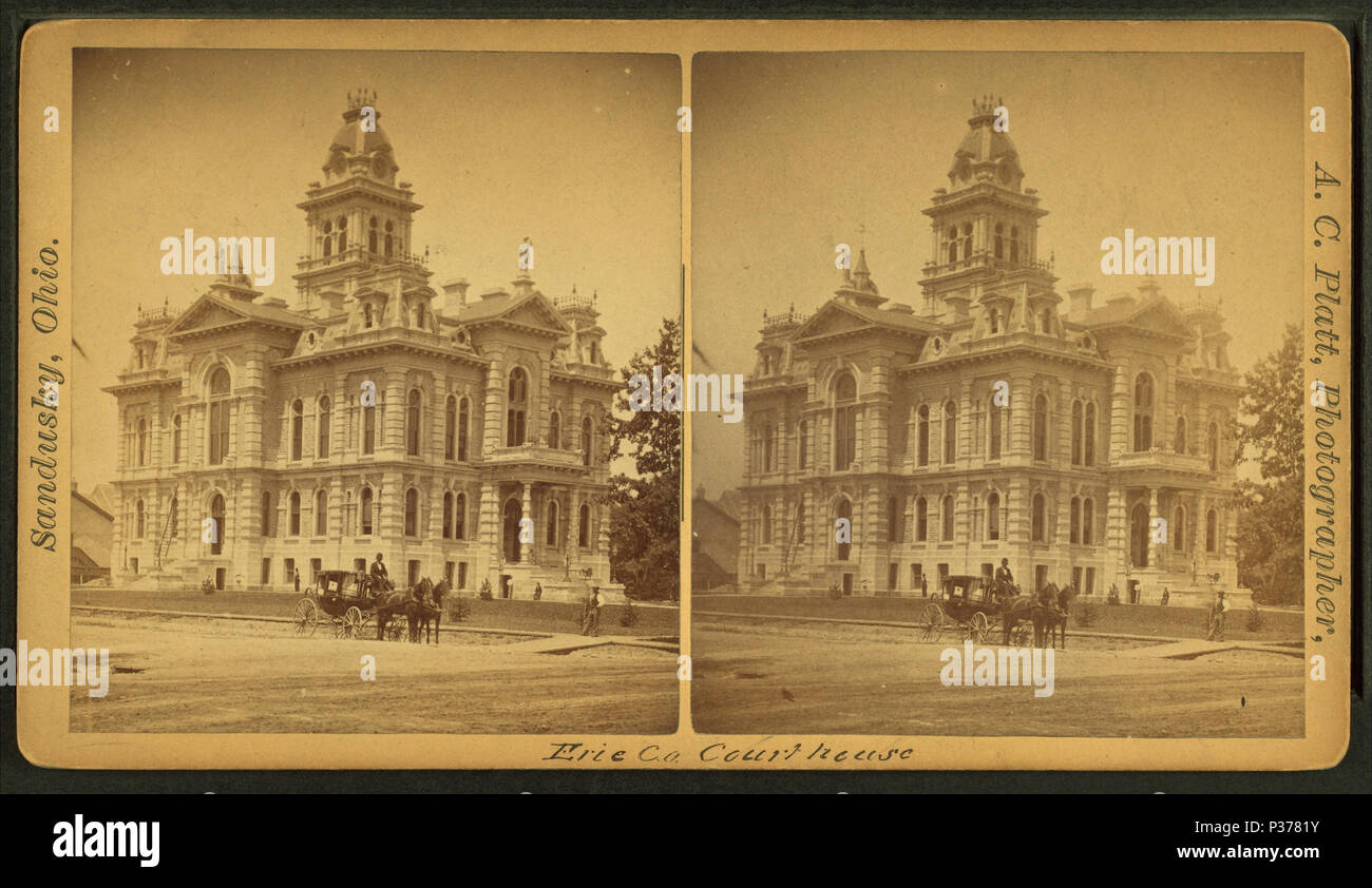 . Erie County Courthouse. Alternative Titel: Die Inseln des Lake Erie, - innen - Bucht und Umgebung. Abdeckung: 1865?-1920?. Quelle Impressum: 1865?-1920?. Digitale Element veröffentlicht 6-2 2005; 2-13-2009 aktualisiert. 98 Erie County Courthouse, durch A. C. Platt Stockfoto